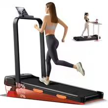 STRIDR One walking pad with handrail and incline display